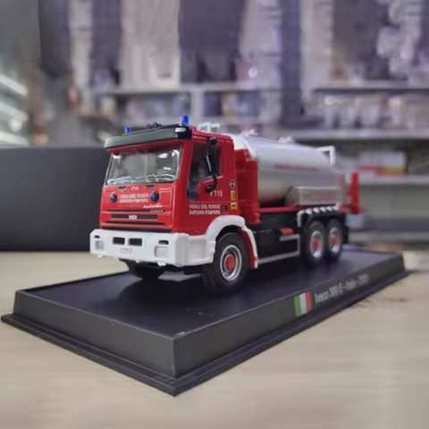 Red Base 1/64 Scale 380E 2005 Fire Engine Alloy Model Classic Adult Collection Static Display