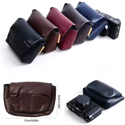 Retro PU Leather Camera Bag Wear Resistant Case Cover For Canon Powershot V1 G7X Mark III II G7X3 G7