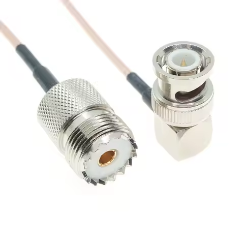 RG316 BNC Plug Male Right Angle to PL259 SO239 PL-259 UHF Female Connector Loss Jumper Coax RF Cable