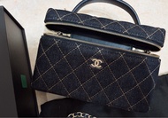 Chanel 26 LP丹寧牛仔盒子包（全新） 有盒+有金鏈肩帶+有防塵袋