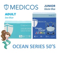 MEDICOS ADULT | JUNIOR 4 PLY MASK 50'S [OCEAN SERIES]