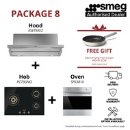 (Limited Time Only) Smeg Hood &amp; Hob &amp; Oven Package KSET9XE2  + PC73GNO  +  SF6381X