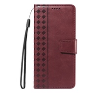 Luxury Leather Case for Xiaomi Poco C75 C71 C65 F7 Ultra M7 X7 Geometric Phone Wallet Flip Stand Car