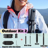 Insta360 X4 Magnetic Selfie Stick Holster Quick Release Holder Support For Backpack Strap Waist Belt