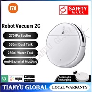 XIAOMI MIJIA Robot Vacuum Cleaner 2C for Home 2700PA Cyclone Suction Antibacterial Mop App Smart Planned Path Sweeping