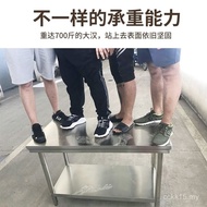 Disassembly Double-Layer Stainless Steel Workbench Hotel Kitchen Operation Table Work Table Lotus Ta