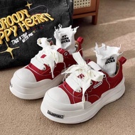 Big Toe Mickey Shoes Men Women Canvas Shoes Couple Casual Shoes Thick-Soled Heightening Canvas Shoes