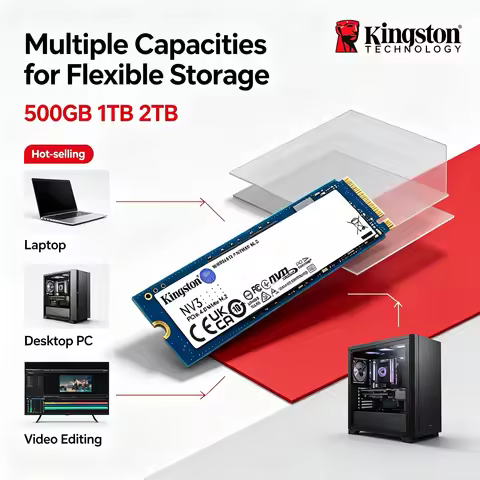Kingston NV3 PCIe 40 M2 2280 NVMe SSD 6000MBs 500GB 1TB 2TB High Speed Reliable Laptop Storage Upgra