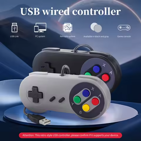 Wired Gamepad Retro Gaming Joystick for PC NESPi RetroPie Game Control for Raspberry Pi 5B 4B 3B 2B 
