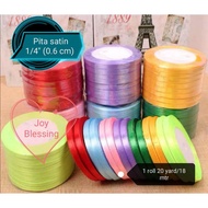 SATIN RIBBON 1/ 4 (0.6 CM) PER ROLL SATIN RIBBON RIBBON ROLL
