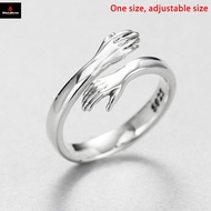 925  silver jewelry love hug ring retro fashion  flow open ring