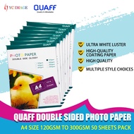 Quaff A4 Size Double Sided Glossy Photo Paper From 120gsm To 300gsm 50 Sheets Pack