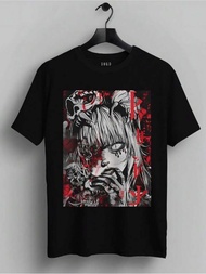 Anime Girl T-Shirt - Harajuku Manga Style, Horror Japanese Streetwear& Gothic Clothes