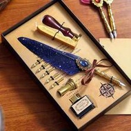1 Set Gift Box Includes Stamp, Wax Seal, Feather Pen, Jubaboz Calligraphy Pen, Ink Pen Set, Dip Pen,