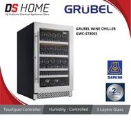 GRUBEL Wine Chiller GWC-ST80SS 3-LAYER GLASS DOOR / FREESTANDING/BUILT-IN/HUMIDITY CONTROL (80 BOTTL