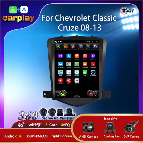 Android16 Player 9.7inch Android For Chevrolet Cruze 2008-2012 Carplay Android Auto Wireless Car Rad