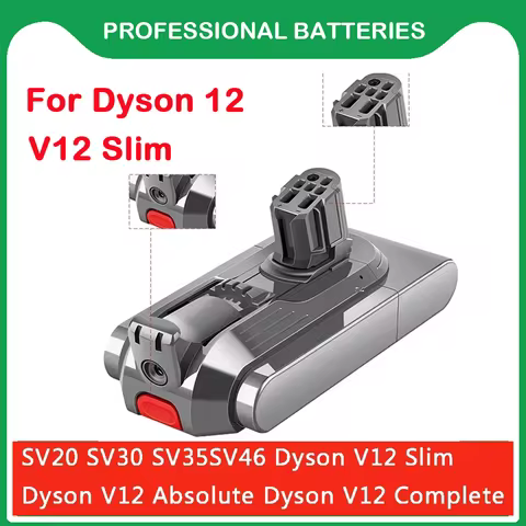 For Dyson V12 25.2V Battery 6000mAh Battery Compatible With SV20 SV30 SV35 SV46 Vacuum Cleaner Long 