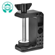 Studio Light Stand Extension Clamp C-Shaped Desktop Clamp with 1/4"-20 & 3/8"-16  Hole for Photograp