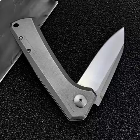 EDC Outdoor Hiking Fishing Folding Knife Camping Wilderness Climbing Knife Deep Clip Flipper Ball Be