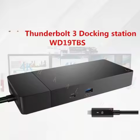 N NEW FOR DELL External Thunderbolt 3 USB Type-C Dock Docking Station Adapter WD19TBS