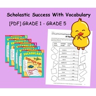 A816 – [PDF] Scholastic Success With Vocabulary (Grade 1 – 5) with answer/ english worksheets primar