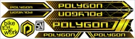 STICKER BIKE POLYGON HITAM SEPEDA