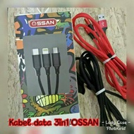 Ossan Data Cable 3in1 lightning Cable Type C Micro USB Cable
