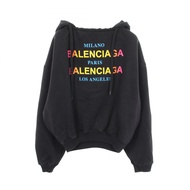 [Used] Balenciaga BALENCIAGA Hoodie Rainbow Logo Cotton Hoodie Women's Used A