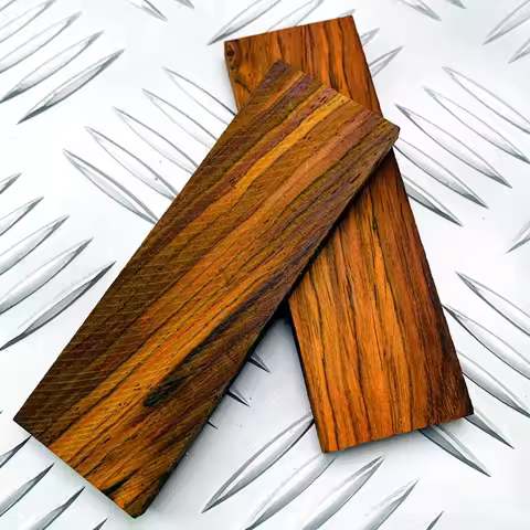 2 Sizes 120X40X25MM 120X40X8MM Cocobolo Wood Board Siamese Rosewood Dalbergia Retusa Plate for Knife