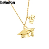 HSHELAN Graduation Cap, Graduation Graduation Cap Pendant Necklace, Gifts Alloy Card 2024 Clavicle Chain Student