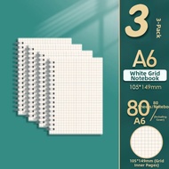 FCThickened Spiral Bound Notebook A5 A6 Grid Simple Design Student Office Supply Square Grid Line Pa