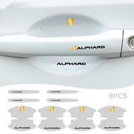 For Alphard Set of 8 Transparent Car Door Handle Protector Stickers for toyota Agh30 Agh20 Agh10 AH3