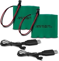GENYESTAR 4.8V Battery Pack, 2000mAh Ni-MH AA Rechargeable Battery Pack with SM Connector and USB Ch