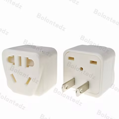 1Pcs Mexico Vietnam Taiwan 10A 250V US AU EU Europe to US 2-Flat pins Travel adaptor plug charger Ty
