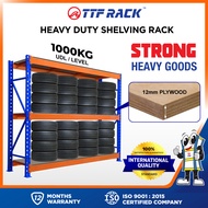 TTF Rack™️ H210cm Heavy Duty Shelving Rack Plywood Storage Rack Warehouse Racking Supplier Rak Besi 
