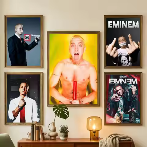 Rapper E-Eminem Music Poster For Bedroom Gamer Room Decor Restaurant Wall Trendy Aesthetic Gift