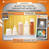 (MAR 2, 8PM - MAR 7 only) innisfree Black Tea Youth Enhancing Mega Set (Anti- aging)