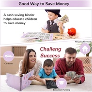 2Pack 100 Envelopes Money Saving Challenge, A5 Money Saving Binder, Savings Challenges Book with Env
