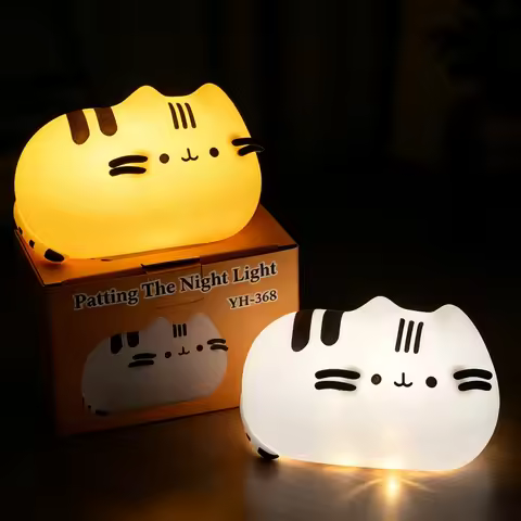 Cartoon Pusheen Night Light Cute Pusheen Light Glow in the Dark Party Glow Light Kawaii Reading Ligh