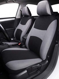 9 件裝 Autoyouth 簡約風格黑色和灰色聚酯汽車座椅套保護座椅,適合 90% 5 人座汽車