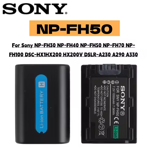 Original NP-FH50 NPFH50 Battery for Sony NP-FH30 NP-FH40 NP-FH50 NP-FH70 NP-FH100 DSC-HX1HX200 HX200