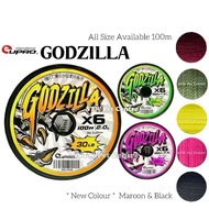 Eupro Godzilla X6 100m Braided Line 16lbs 20lbs 30lbs 40lbs 50lbs (Red,Black,Yellow,Green,Pink) Tali