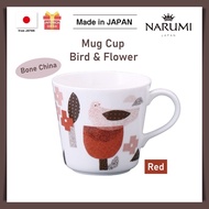 【NARUMI】Mug Cup Bird &amp; Flower - Red - ( 340cc ) Bone China / Microwave safe / Dishwasher safe / 2023 Spring/Summer New【Direct from Japan】- Made in Japan -