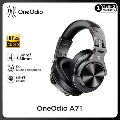 OneOdio A71 DJ Headphones Wired Studio Headset 40mm Drivers Music Sharing Deep Bass Stereo Headphone