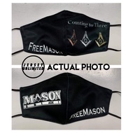 "ASK1 2B1" FREEMASON FACE MASK REVERSIBLE FULL SUBLIMATION Washable NewNormal See Photo back2back