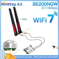 For  BE200 WiFi 7 M.2 Card Bluetooth 5.4 BE200NGW 2.4G/5G/6GHz Wireless Adapter Network Card with An
