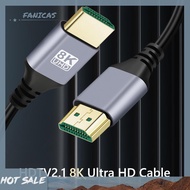 [Fanicas.my] 8K UHD Ver 2.1 HD TV Cable 48Gbps HD TV Cord HDMI-Compatible 2.1 for Computer TV