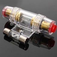 Car Stereo 8 Gauge AGU Support Fuse Holder and Fuse 60 Amp Audio Cable