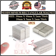 [1 PCS] Neodymium Rectangular Block Super Magnet 30x10x2mm / 10x5x2mm *TINY SIZE*