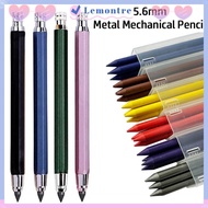 LEMONTRE Mechanical Pencil, Metal Drawing Writing Tool Automatic Pencil, Creative 5.6mm 2B/4B/6B/8B 